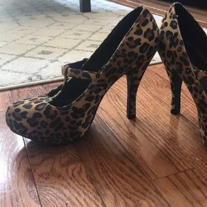 Leopard print heels